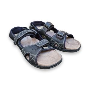 Dockers Newpage Mens Outdoor Sandal 3 Adjustable Straps Sz 10 Black Top Stitched